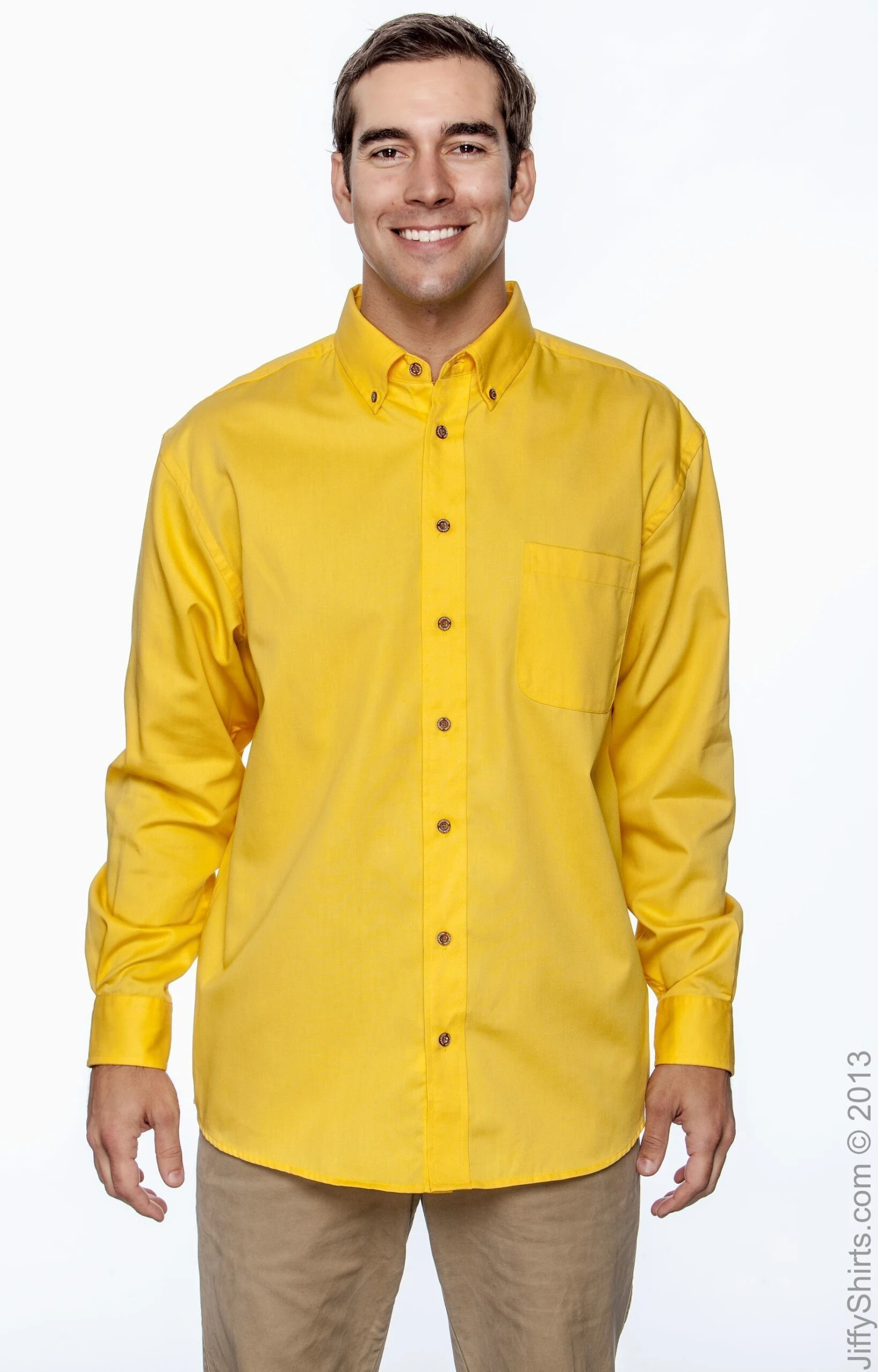 Men's Easy Blend™ Long-Sleeve Twill Shirt With Stain-Release 9 Men's Easy Blend™ Long-Sleeve Twill Shirt With Stain-Release - Image 7