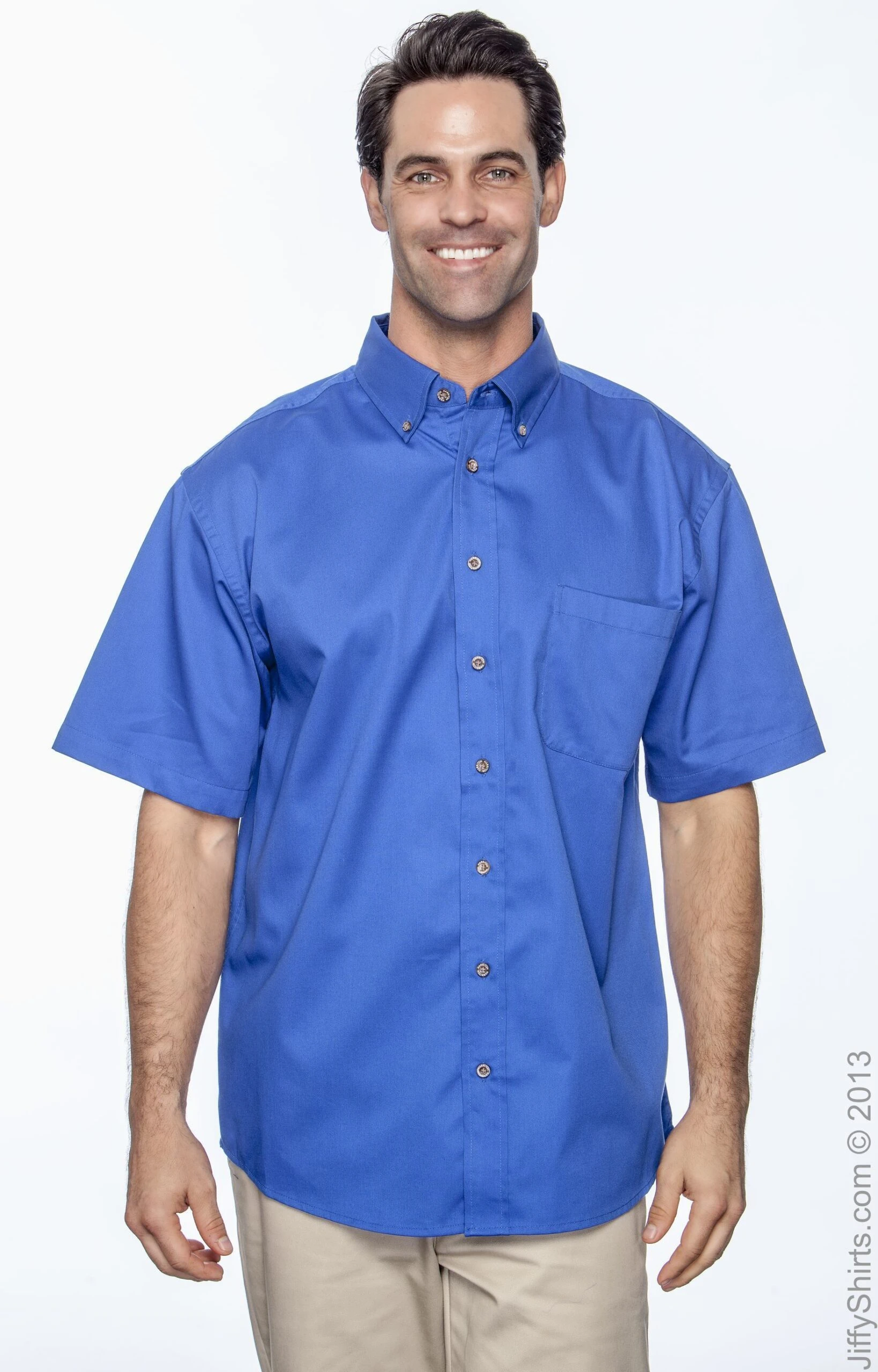 Men's Easy Blend™ Short-Sleeve Twill Shirt With Stain-Release 10 Men's Easy Blend™ Short-Sleeve Twill Shirt With Stain-Release - Image 8