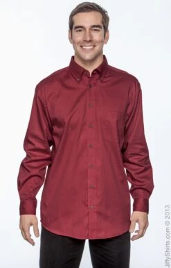 Men's Easy Blend™ Long-Sleeve Twill Shirt With Stain-Release 28 Men's Easy Blend™ Long-Sleeve Twill Shirt With Stain-Release -Jiffyshirts Sales Store 4AE99969C234E9
