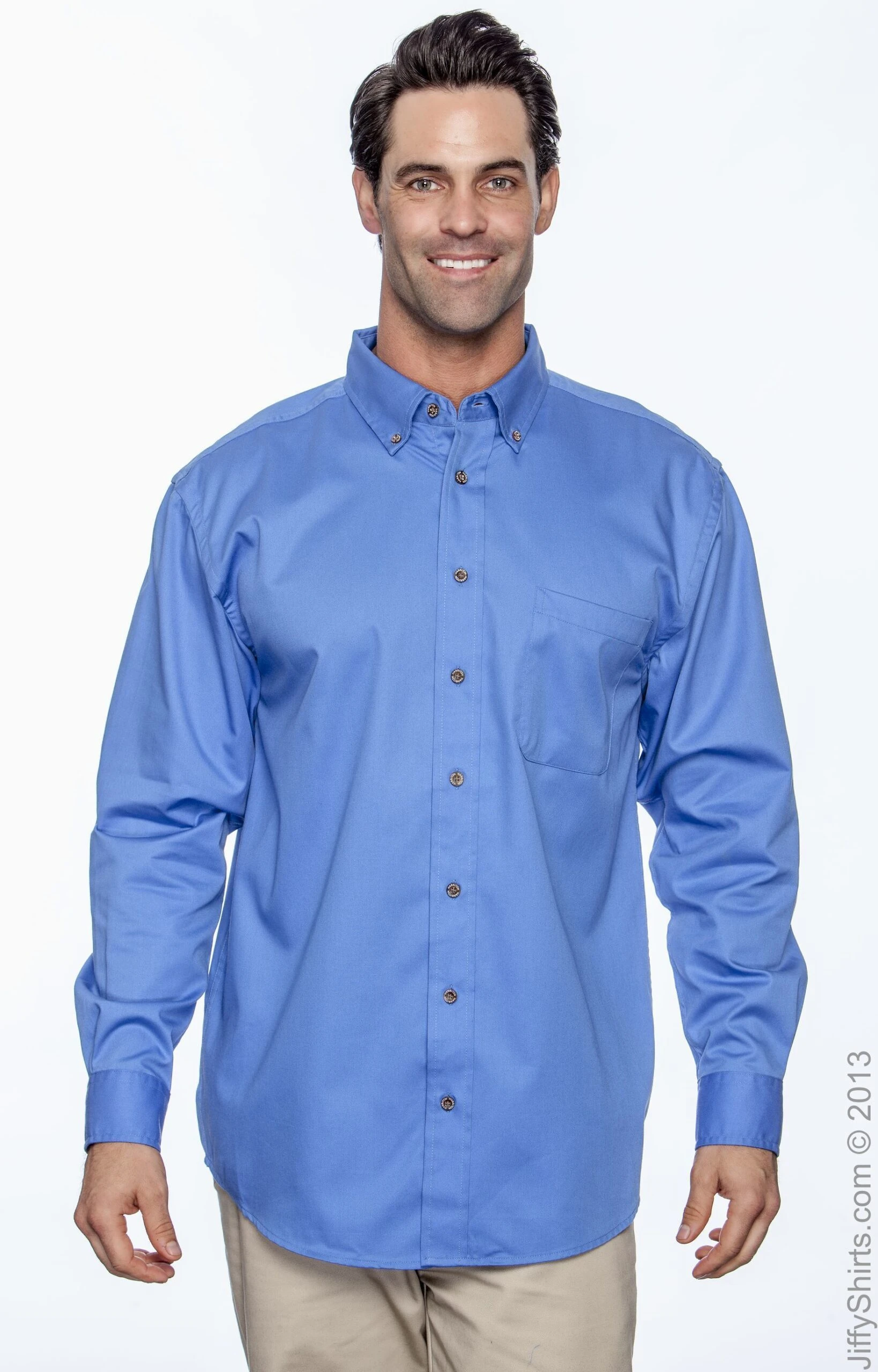 Men's Easy Blend™ Long-Sleeve Twill Shirt With Stain-Release 17 Men's Easy Blend™ Long-Sleeve Twill Shirt With Stain-Release - Image 15