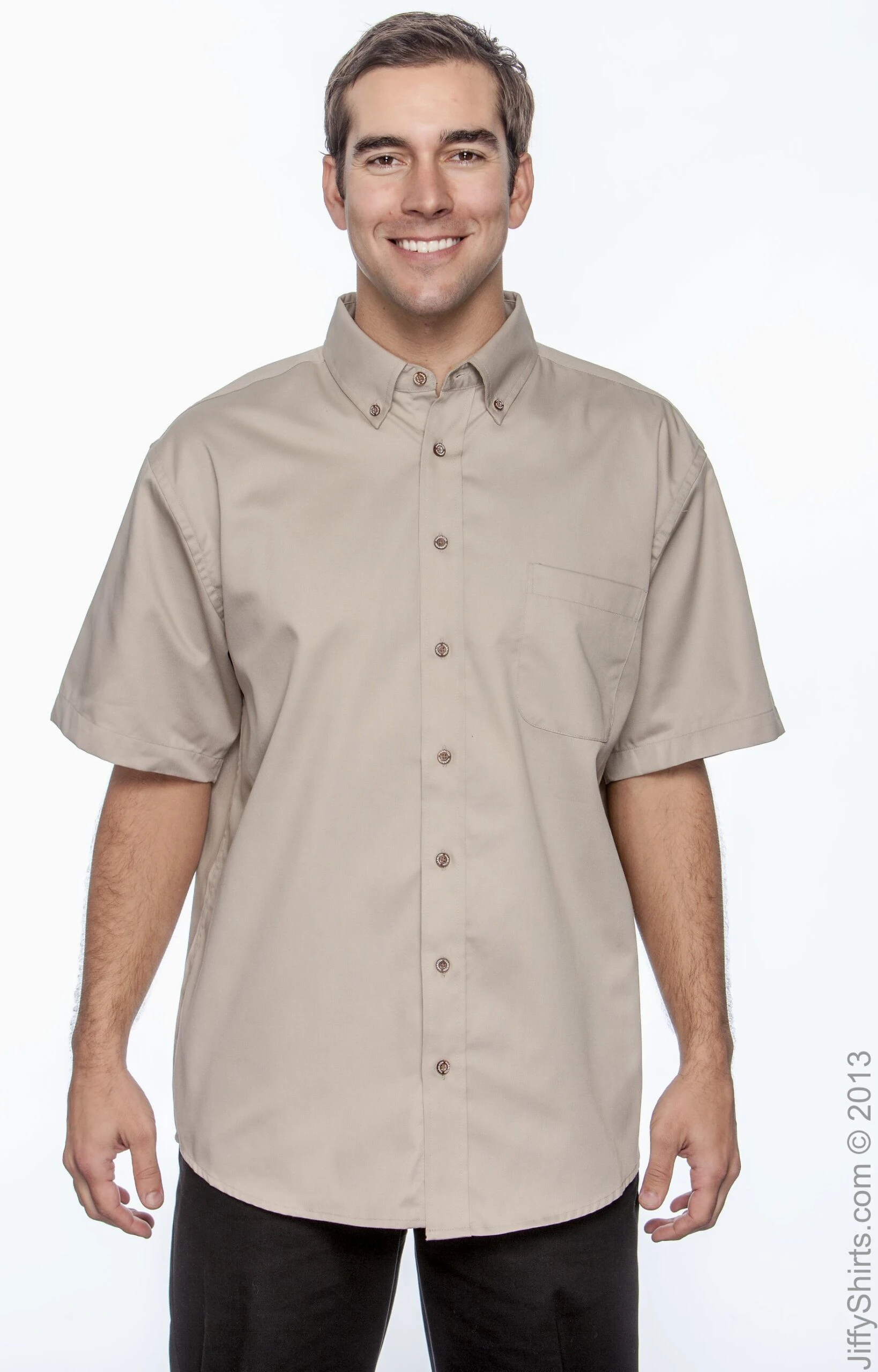 Men's Easy Blend™ Short-Sleeve Twill Shirt With Stain-Release 11 Men's Easy Blend™ Short-Sleeve Twill Shirt With Stain-Release - Image 9