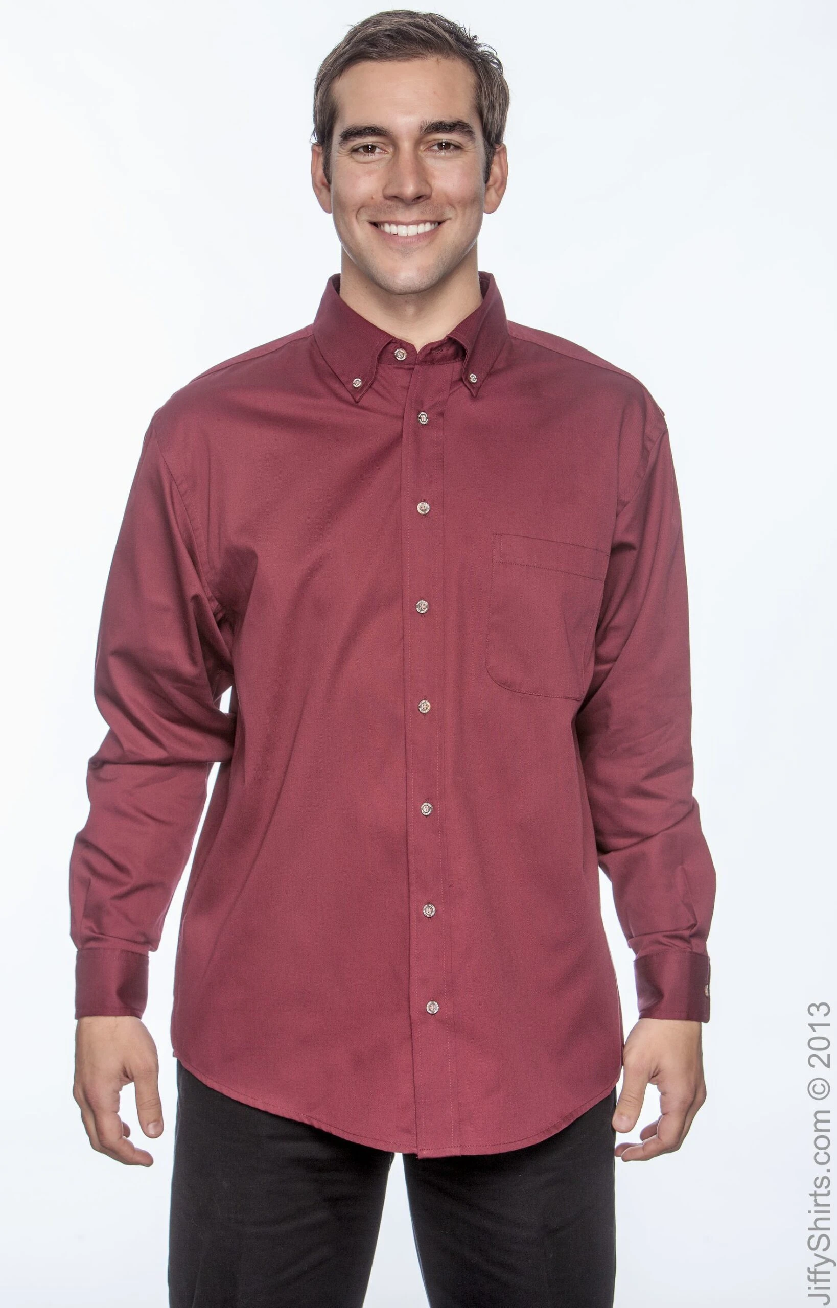 Men's Easy Blend™ Long-Sleeve Twill Shirt With Stain-Release 12 Men's Easy Blend™ Long-Sleeve Twill Shirt With Stain-Release - Image 10
