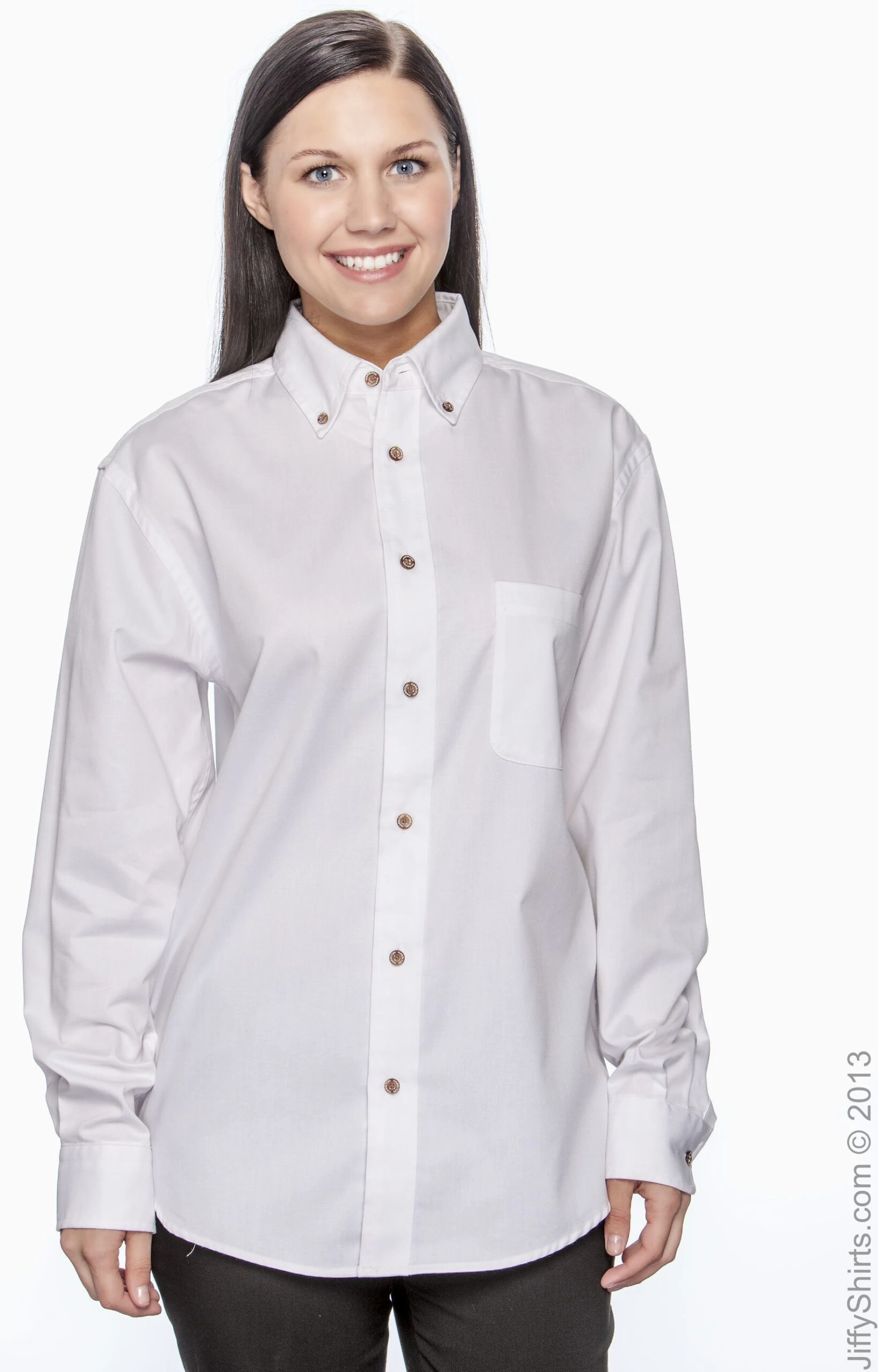 Men's Easy Blend™ Long-Sleeve Twill Shirt With Stain-Release 7 Men's Easy Blend™ Long-Sleeve Twill Shirt With Stain-Release - Image 5