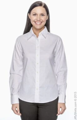 Ladies' Long-Sleeve Oxford With Stain-Release -Jiffyshirts Sales Store 4BE292ABF5C799