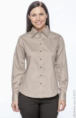 Ladies' Easy Blend™ Long-Sleeve Twill Shirt With Stain-Release 40 Ladies' Easy Blend™ Long-Sleeve Twill Shirt With Stain-Release -Jiffyshirts Sales Store 4BE99081676699