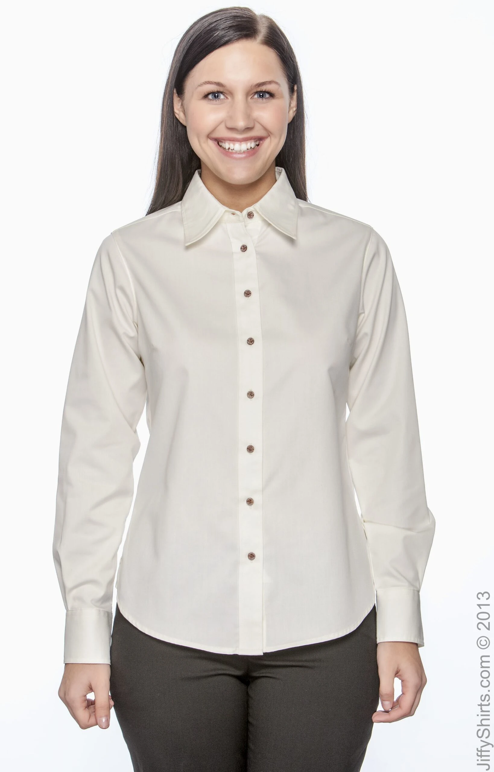 Ladies' Easy Blend™ Long-Sleeve Twill Shirt With Stain-Release 22 Ladies' Easy Blend™ Long-Sleeve Twill Shirt With Stain-Release - Image 20