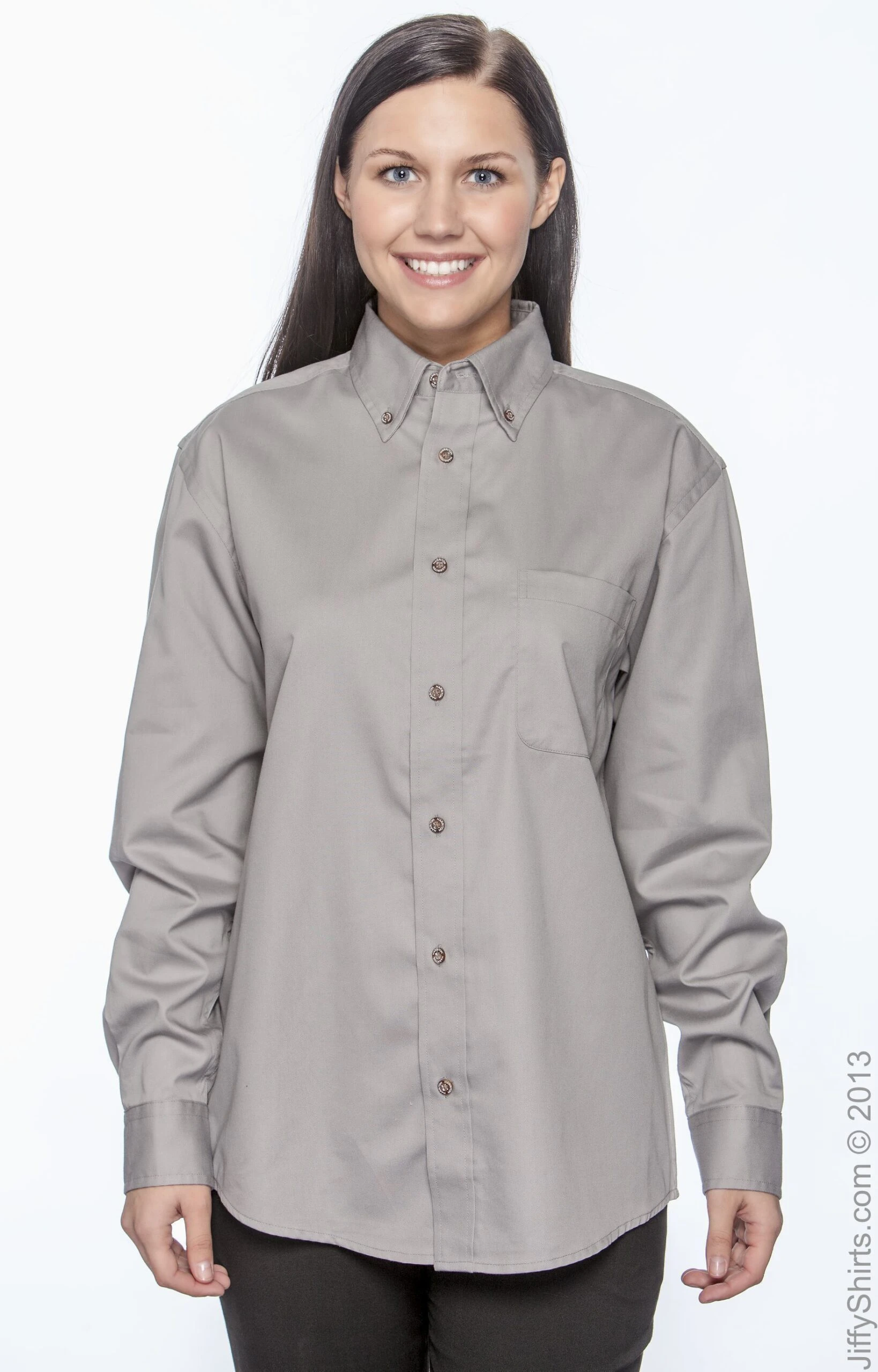 Men's Easy Blend™ Long-Sleeve Twill Shirt With Stain-Release 3 Men's Easy Blend™ Long-Sleeve Twill Shirt With Stain-Release