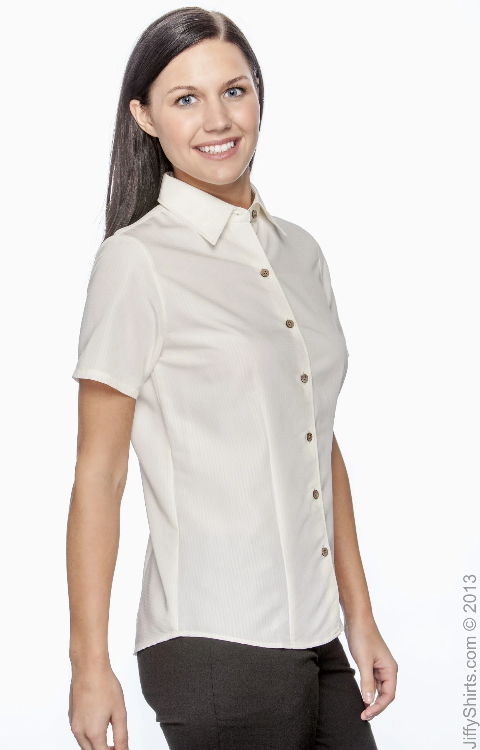 Ladies' Barbados Textured Camp Shirt 5 Ladies' Barbados Textured Camp Shirt - Image 3