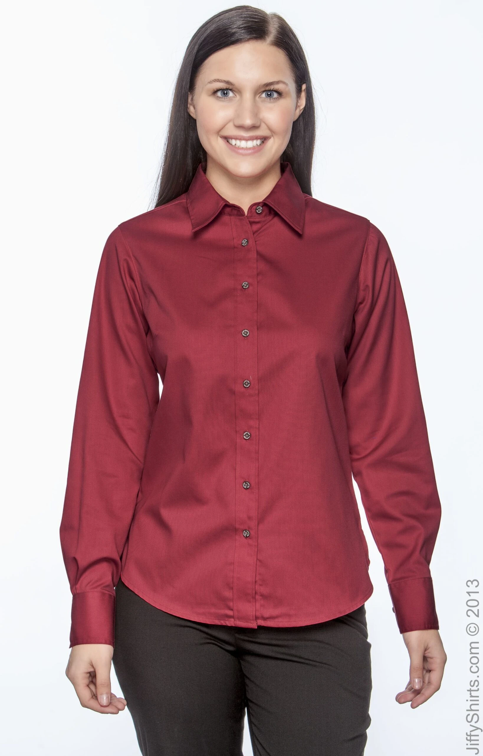 Ladies' Easy Blend™ Long-Sleeve Twill Shirt With Stain-Release 13 Ladies' Easy Blend™ Long-Sleeve Twill Shirt With Stain-Release - Image 11