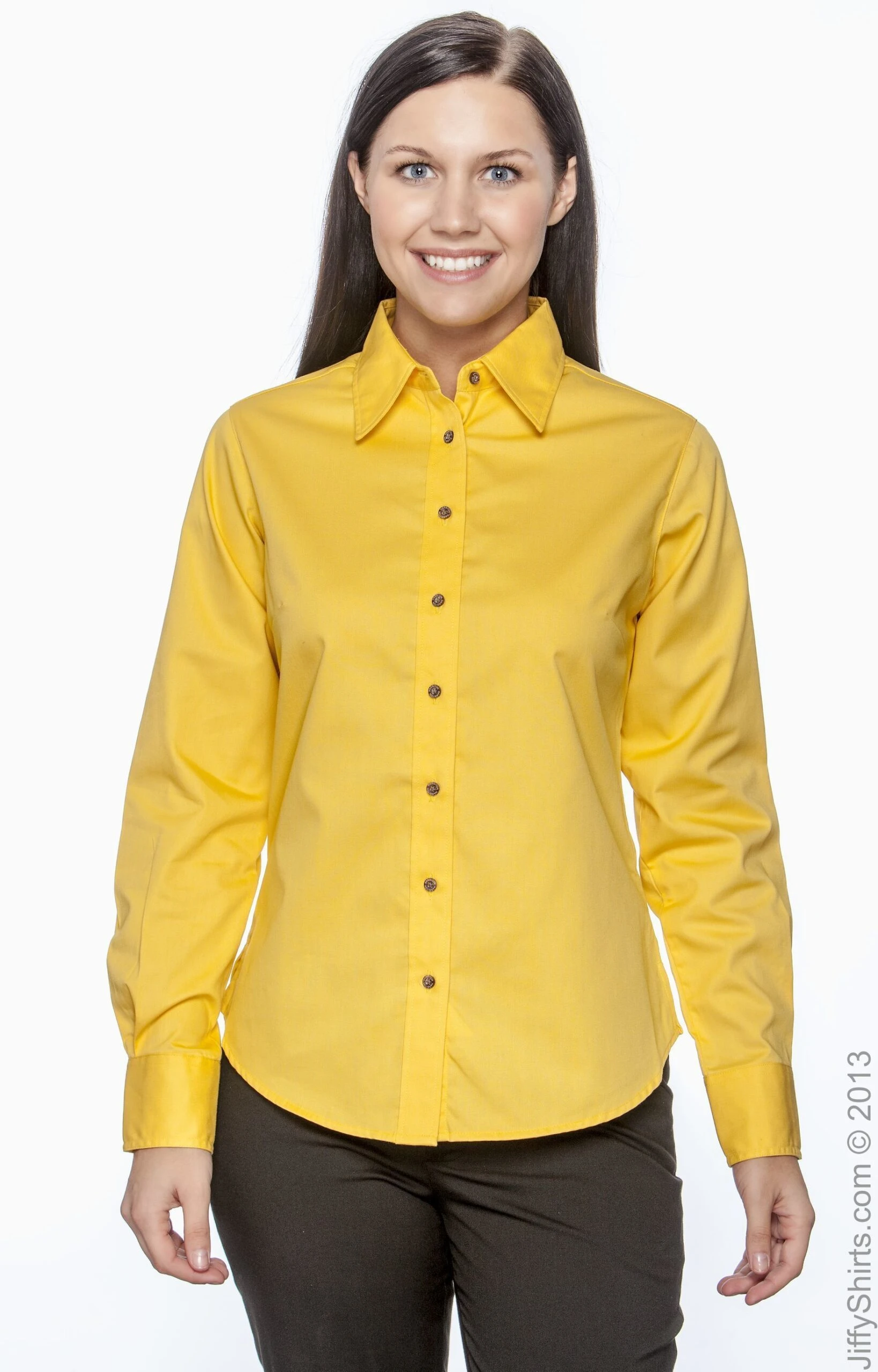 Ladies' Easy Blend™ Long-Sleeve Twill Shirt With Stain-Release 10 Ladies' Easy Blend™ Long-Sleeve Twill Shirt With Stain-Release - Image 8