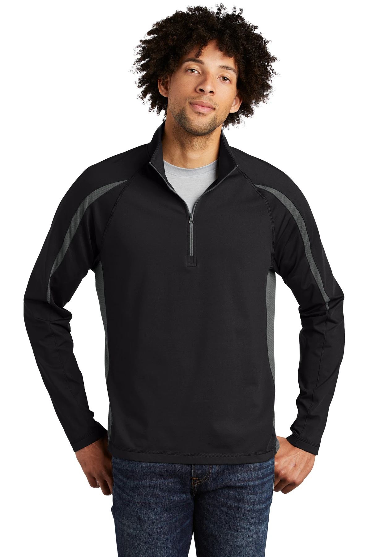 Sport-Wick Stretch 1/2-Zip Colorblock Pullover 6 Sport-Wick Stretch 1/2-Zip Colorblock Pullover - Image 4