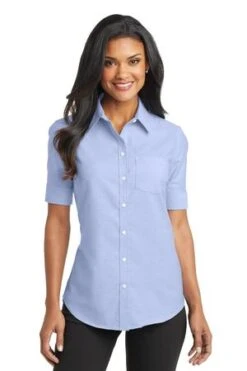 Ladies Short Sleeve SuperPro Oxford Shirt 14 Ladies Short Sleeve SuperPro Oxford Shirt -Jiffyshirts Sales Store 4a6c271a85c678