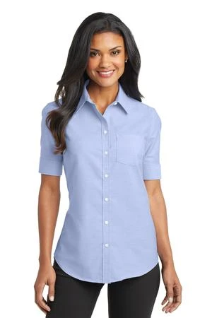 Ladies Short Sleeve SuperPro Oxford Shirt 8 Ladies Short Sleeve SuperPro Oxford Shirt - Image 6