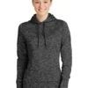 Ladies PosiCharge Electric Heather Fleece Hooded Pullover -Jiffyshirts Sales Store 4a87604eed5b39