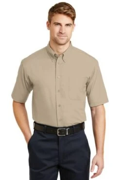 Unisex Short Sleeve SuperPro Twill Shirt. SP18 -Jiffyshirts Sales Store 4b514f446e5064