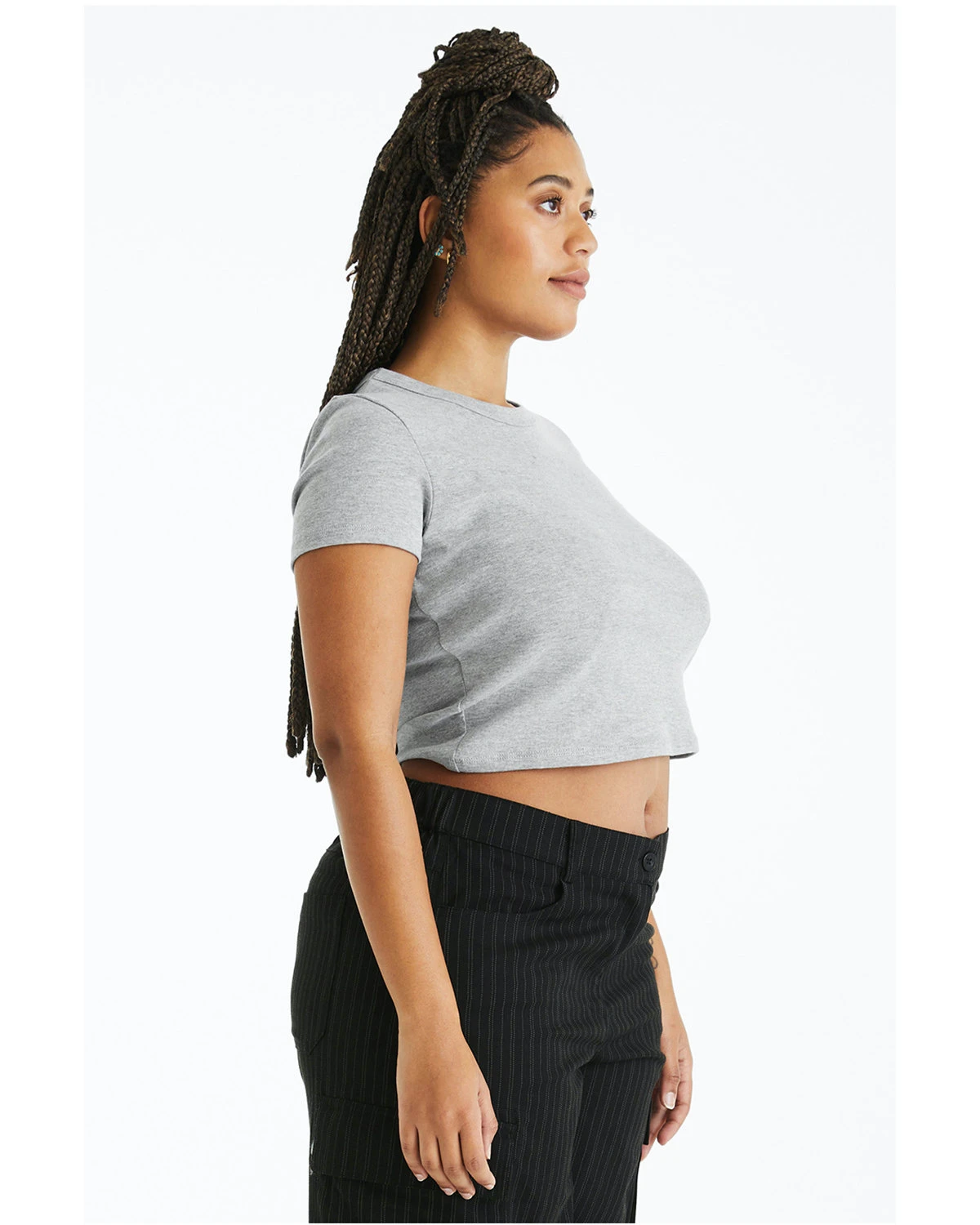 Ladies' Micro Ribbed Baby Tee 4 Ladies' Micro Ribbed Baby Tee - Image 2