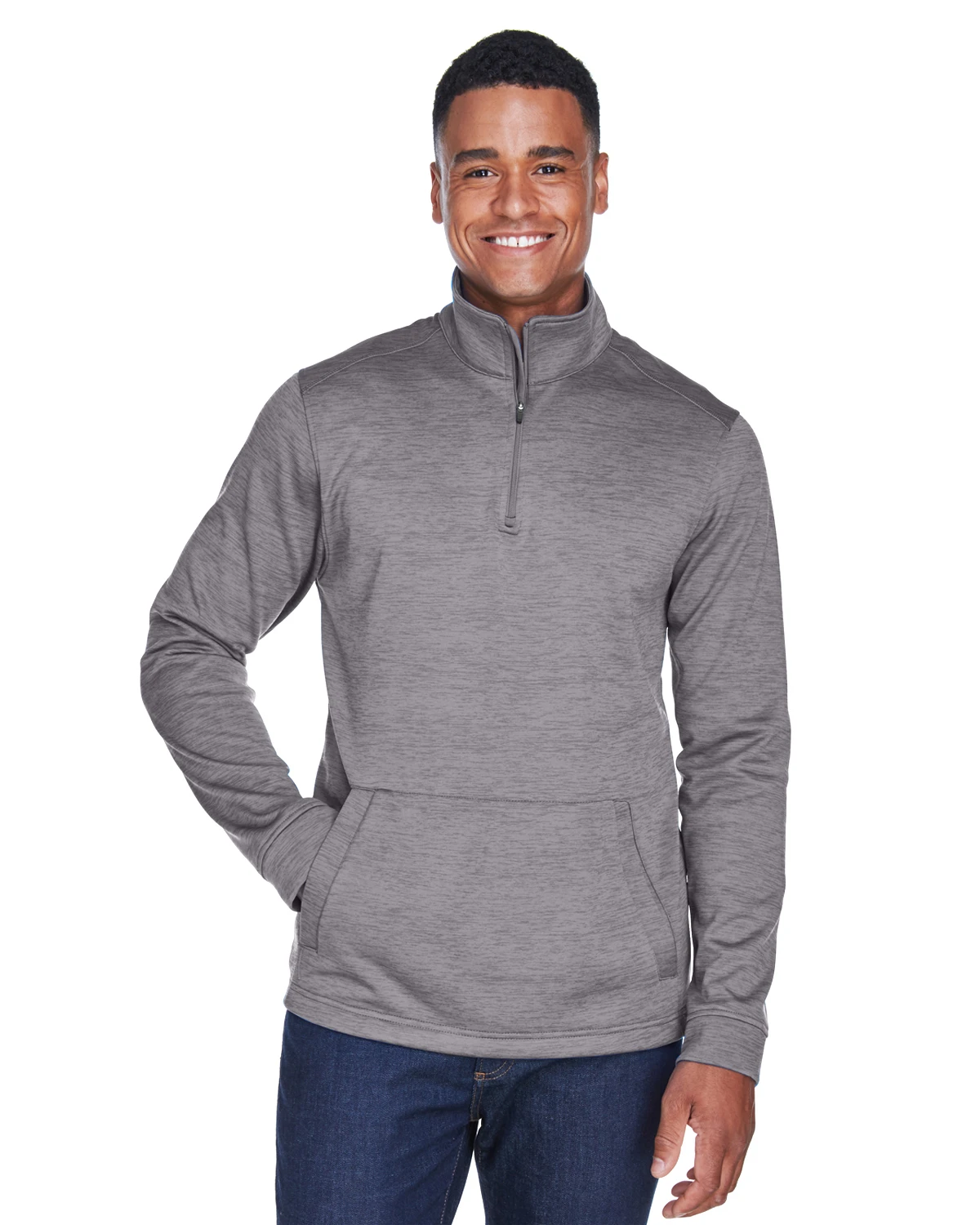 Men's Newbury Mélange Fleece Quarter-Zip 6 Men's Newbury Mélange Fleece Quarter-Zip - Image 4