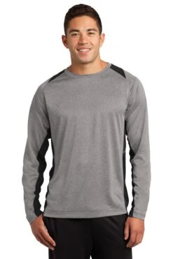 Unisex Long Sleeve Heather Colorblock Contender Tee -Jiffyshirts Sales Store 4cae334b6fb845