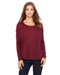Ladies' Flowy Long-Sleeve T-Shirt With 2x1 Sleeves -Jiffyshirts Sales Store 4d11374d89a84e