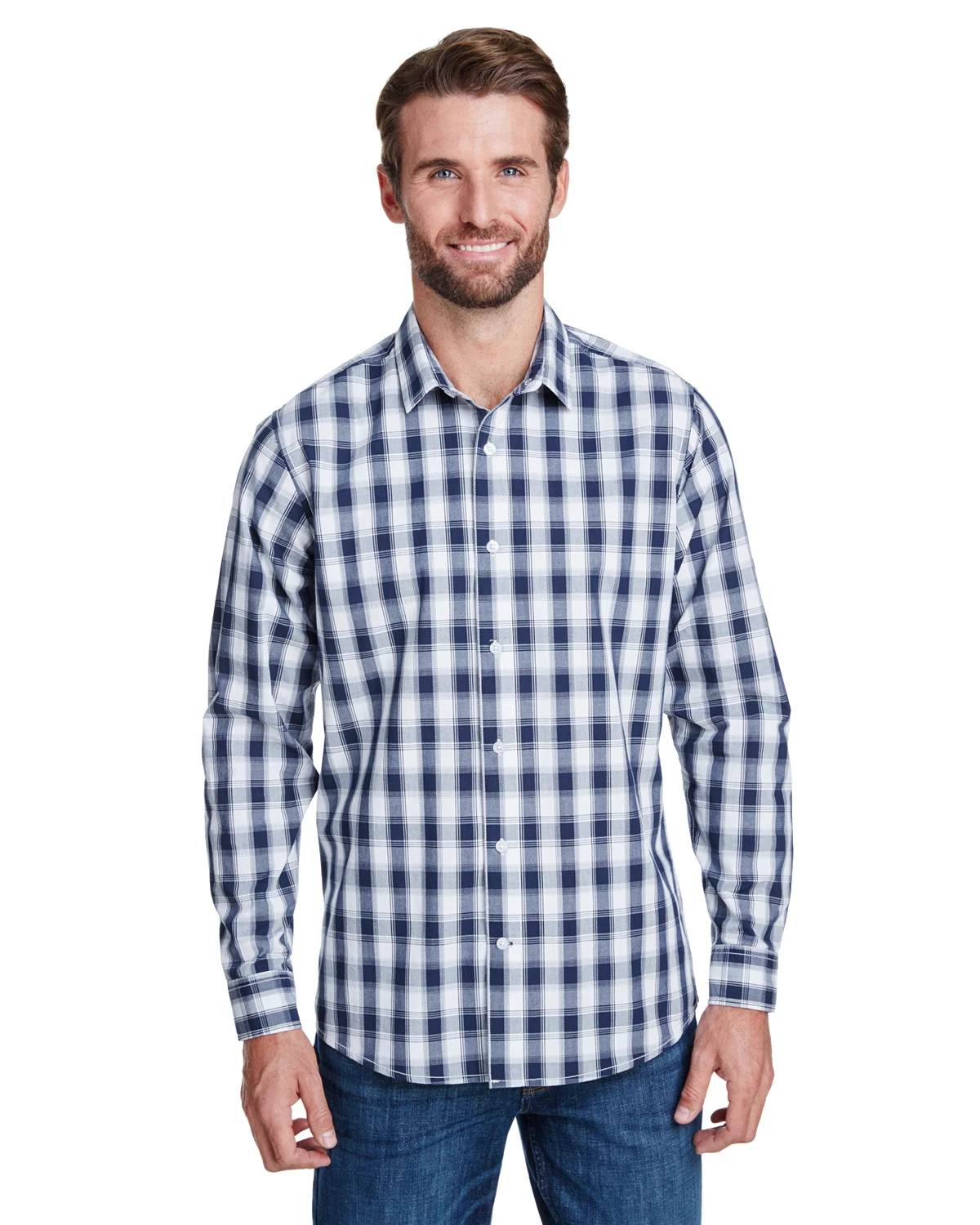 Men's Mulligan Check Long-Sleeve Cotton Shirt 6 Men's Mulligan Check Long-Sleeve Cotton Shirt - Image 4