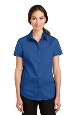 Ladies Short Sleeve SuperPro Twill Shirt