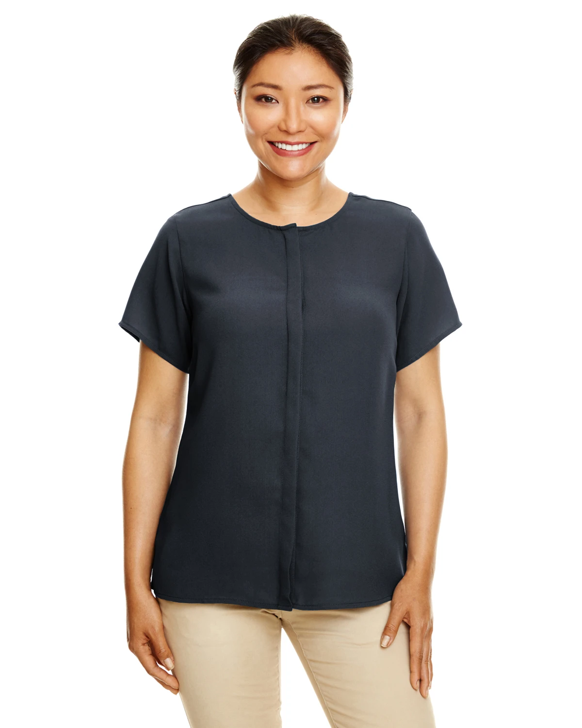 Ladies' Perfect Fit™ Short-Sleeve Crepe Blouse 3 Ladies' Perfect Fit™ Short-Sleeve Crepe Blouse