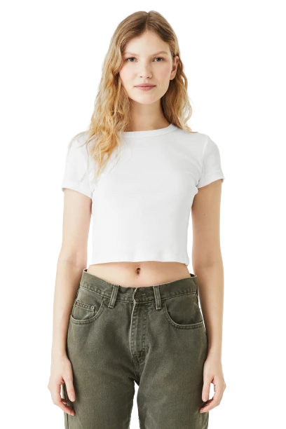 Ladies' Micro Ribbed Baby Tee 6 Ladies' Micro Ribbed Baby Tee - Image 4