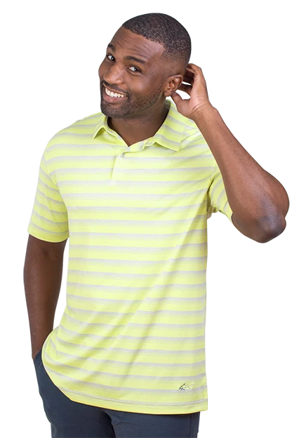 Greg Norman Unisex LAB Stripe Polo 9 Greg Norman Unisex LAB Stripe Polo - Image 7