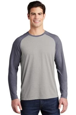 Unisex PosiCharge Long Sleeve Tri-Blend Wicking Raglan Tee -Jiffyshirts Sales Store 4fc6dda3099de5