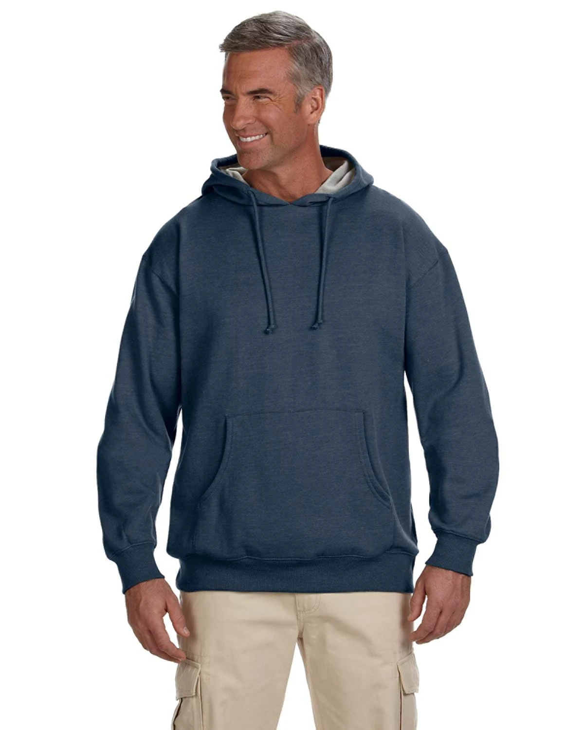 Adult Unisex 7 Oz. Organic/Recycled Heathered Fleece Pullover Hood 8 Adult Unisex 7 Oz. Organic/Recycled Heathered Fleece Pullover Hood - Image 6