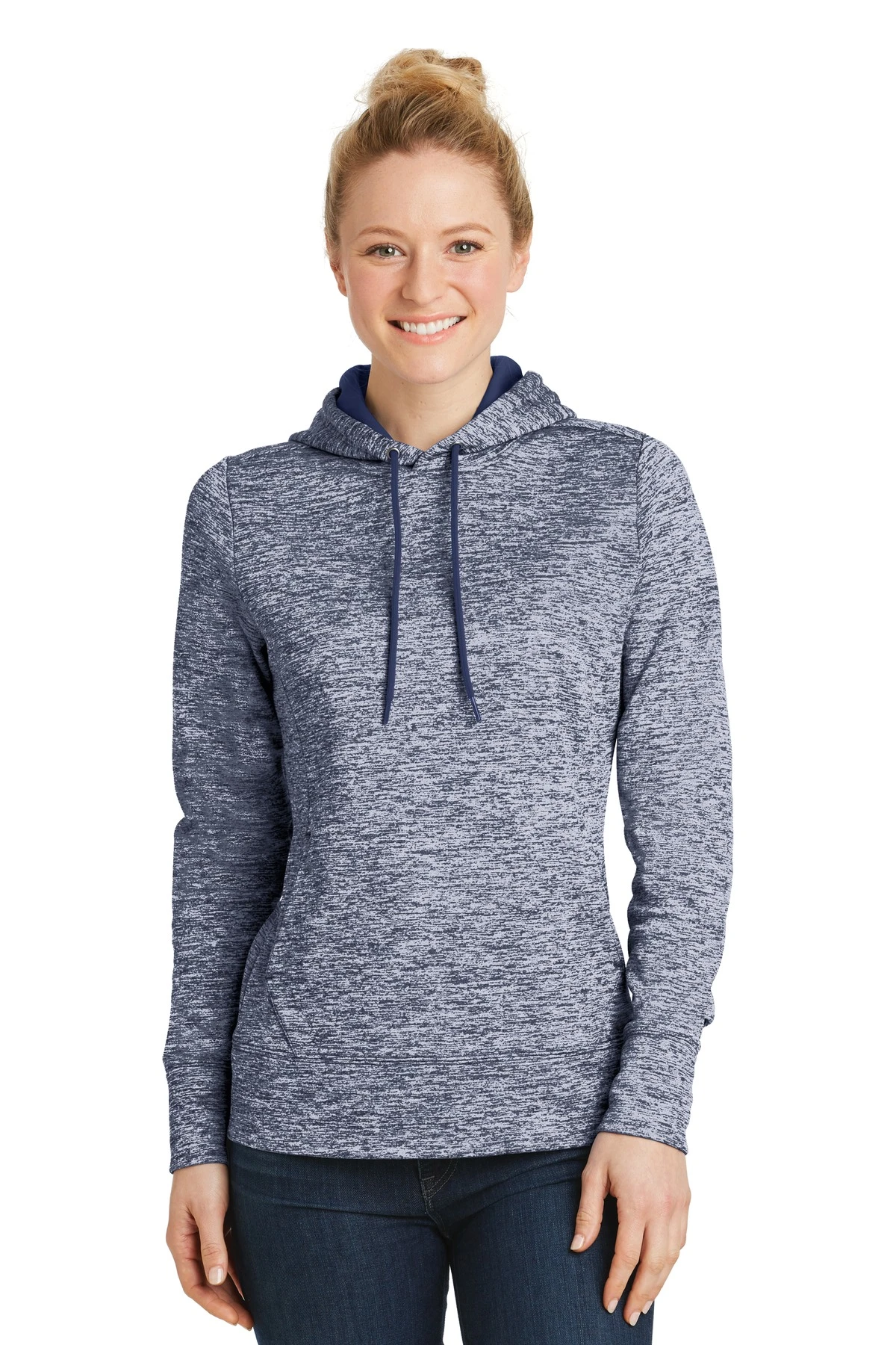 Ladies PosiCharge Electric Heather Fleece Hooded Pullover 10 Ladies PosiCharge Electric Heather Fleece Hooded Pullover - Image 8