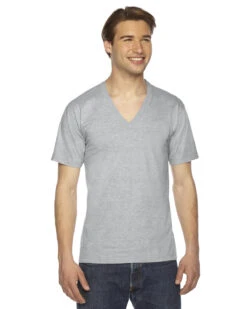 Unisex USA Made Fine Jersey Short-Sleeve V-Neck T-Shirt