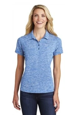 Ladies PosiCharge Electric Heather Polo -Jiffyshirts Sales Store 527c0783fbaac9