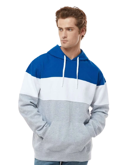 Adult Unisex Varsity Fleece Colorblocked Hooded Sweatshirt 11 Adult Unisex Varsity Fleece Colorblocked Hooded Sweatshirt - Image 9