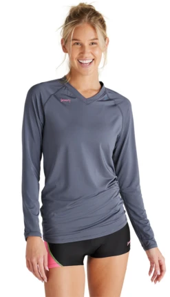 Women's Vee Neck Long Sleeve