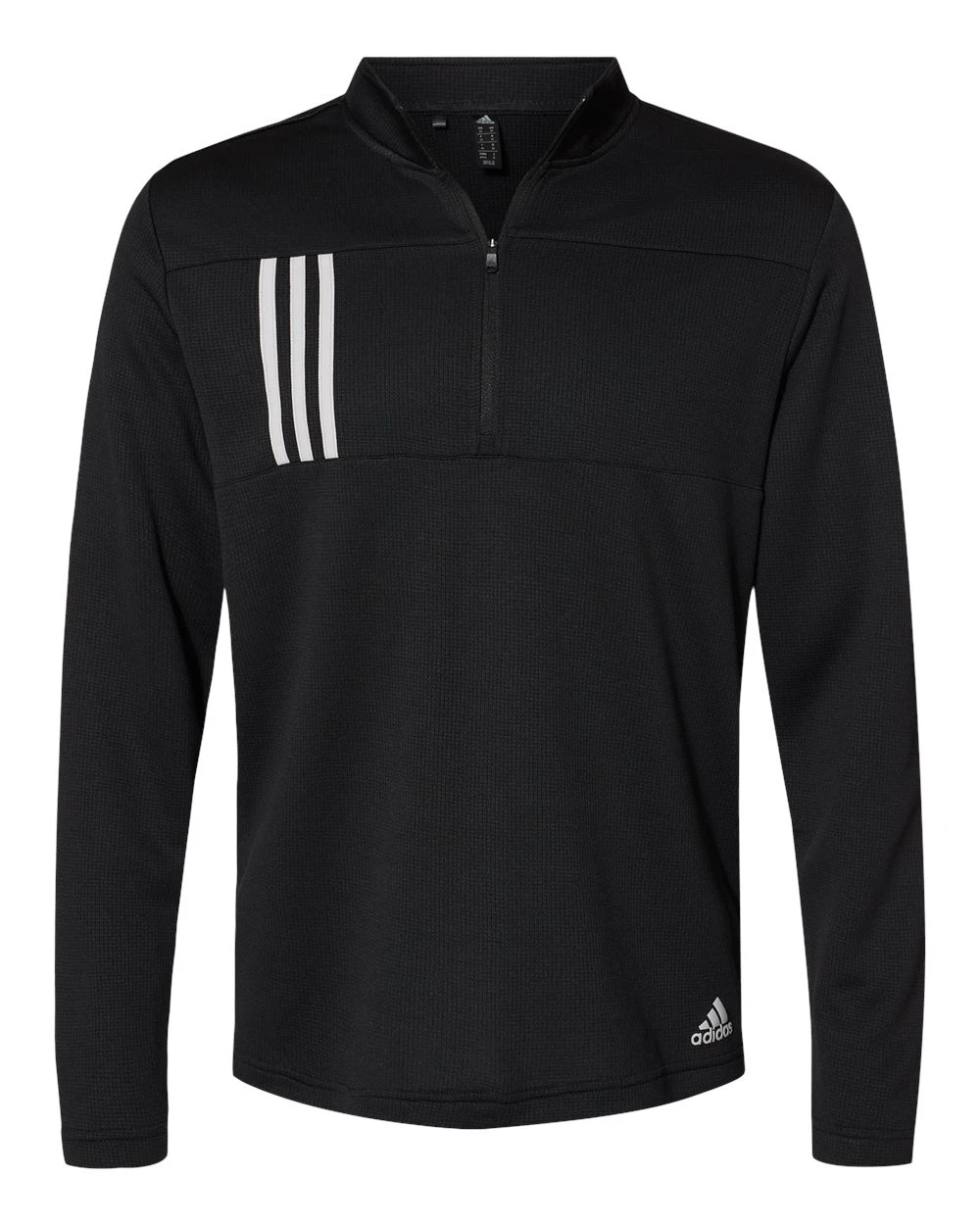 ADIDAS Adult Unisex 3-Stripes Double Knit Quarter-Zip Pullover 4 ADIDAS Adult Unisex 3-Stripes Double Knit Quarter-Zip Pullover - Image 2
