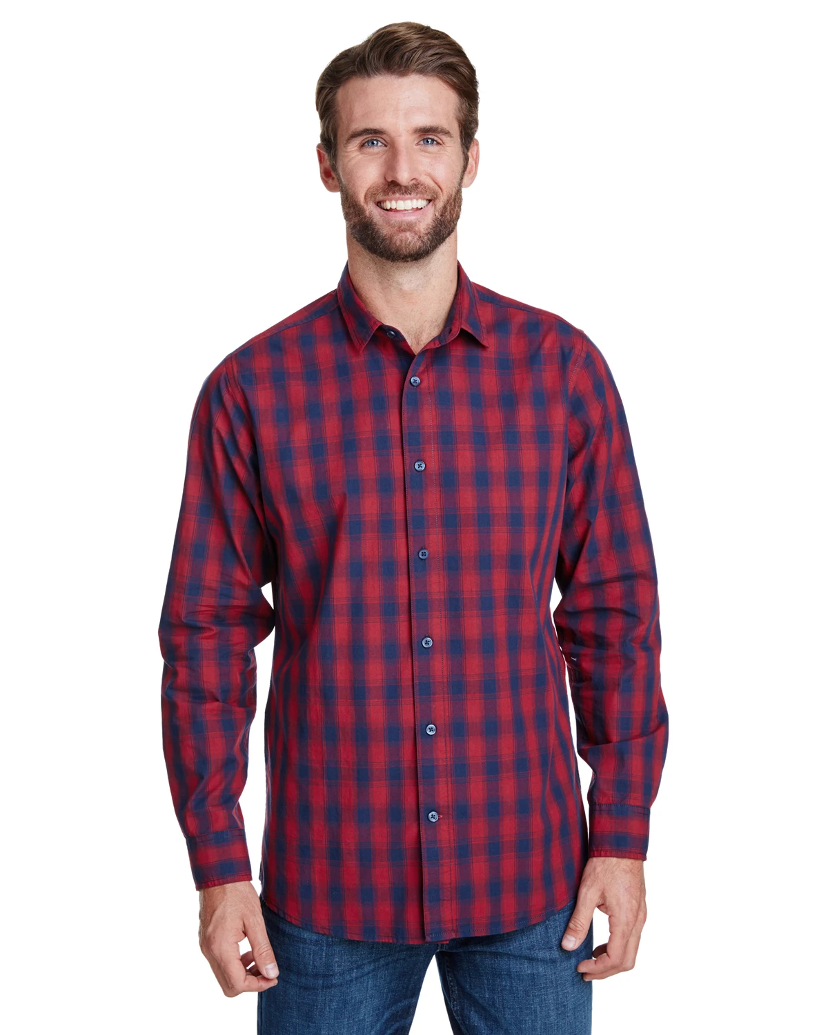 Men's Mulligan Check Long-Sleeve Cotton Shirt 3 Men's Mulligan Check Long-Sleeve Cotton Shirt
