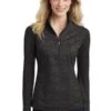 Ladies Sport-Wick Stretch Reflective Heather 1/2-Zip Pullover -Jiffyshirts Sales Store 570a49d0b19872
