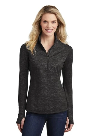 Ladies Sport-Wick Stretch Reflective Heather 1/2-Zip Pullover 3 Ladies Sport-Wick Stretch Reflective Heather 1/2-Zip Pullover