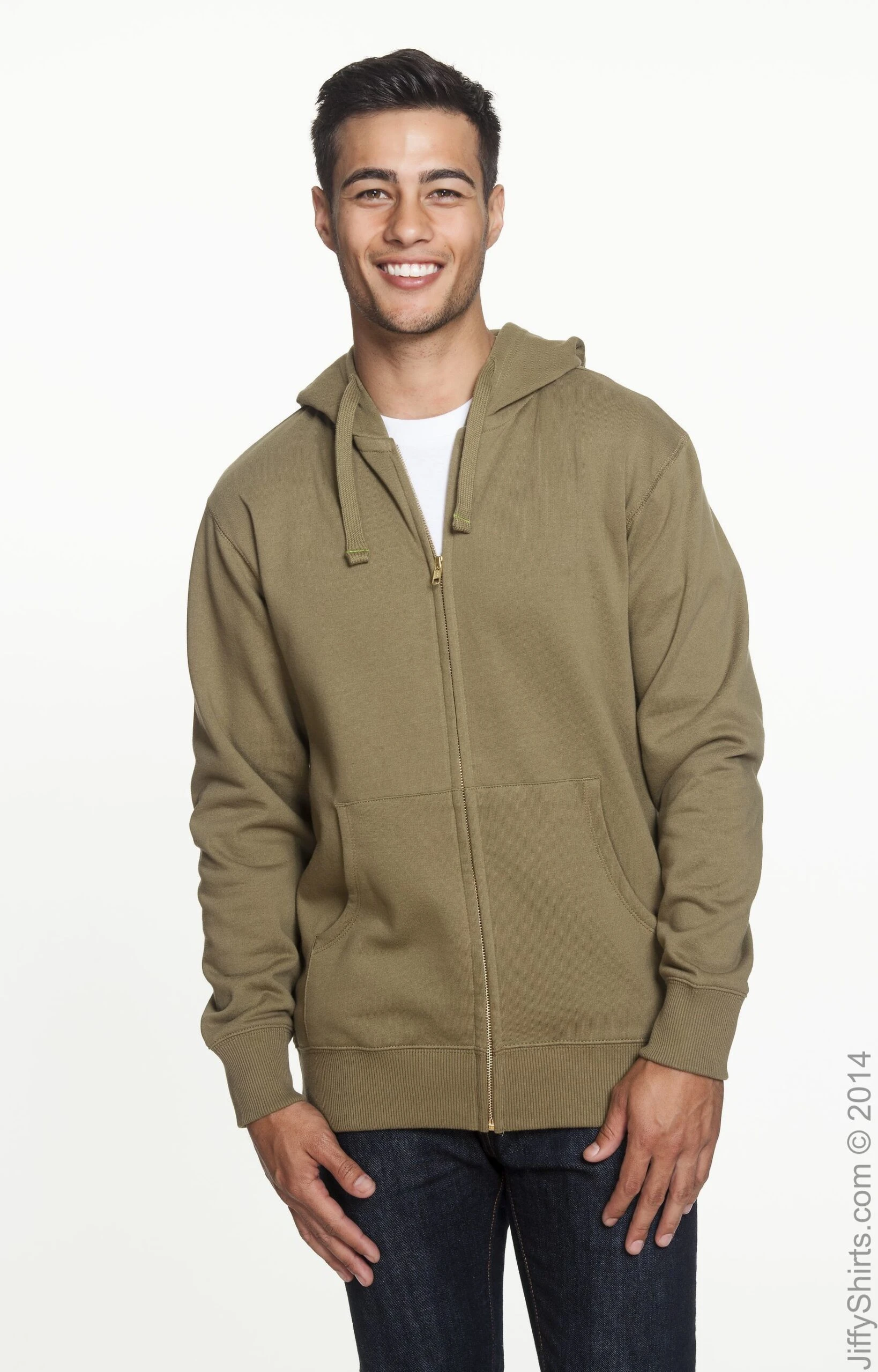 Men's 9 Oz. Organic/Recycled Full-Zip Hood 8 Men's 9 Oz. Organic/Recycled Full-Zip Hood - Image 6