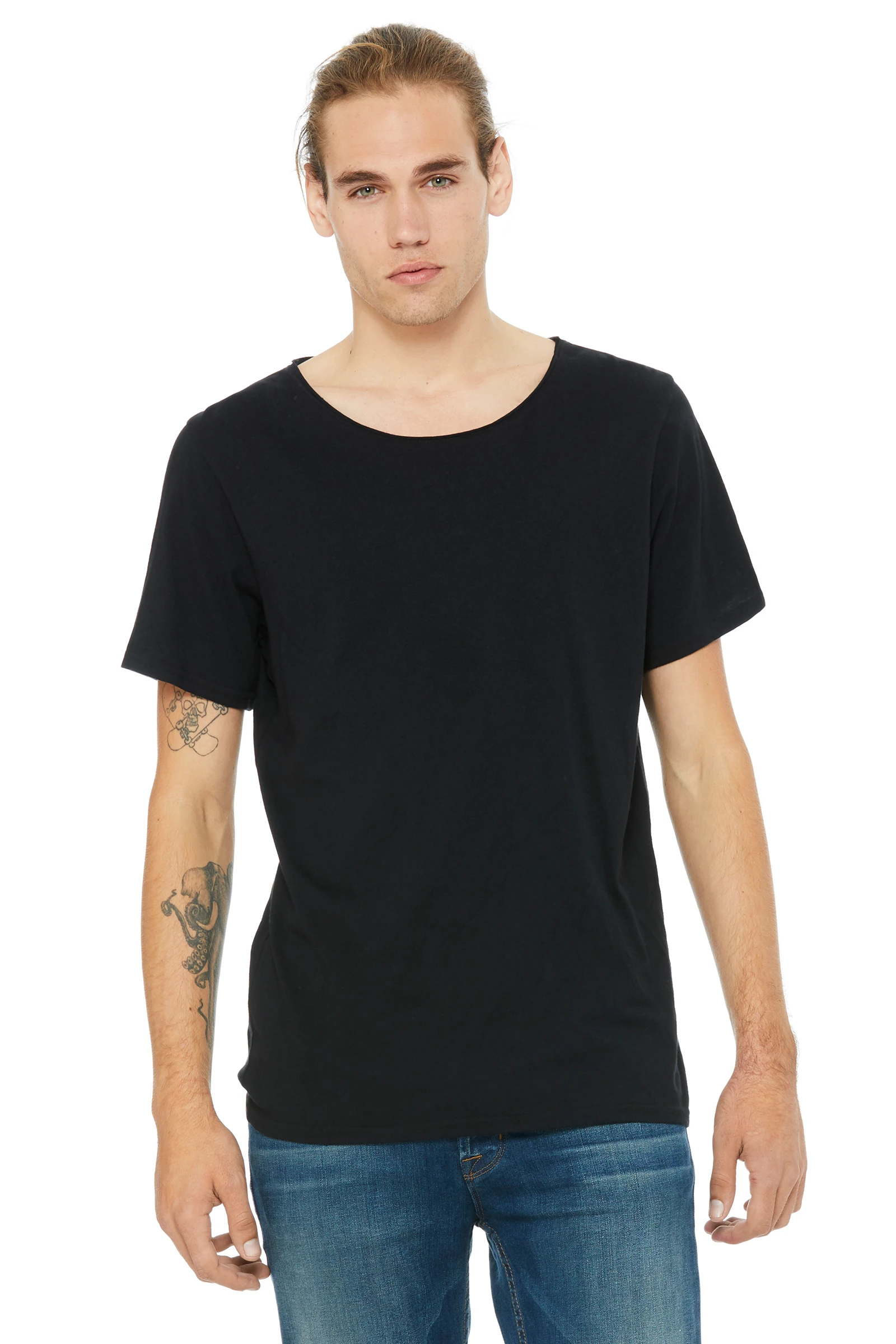 Men's Jersey Raw Neck T-Shirt 7 Men's Jersey Raw Neck T-Shirt - Image 5