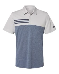 ADIDAS Adult Unisex Heathered Colorblock 3-Stripes Sport Shirt