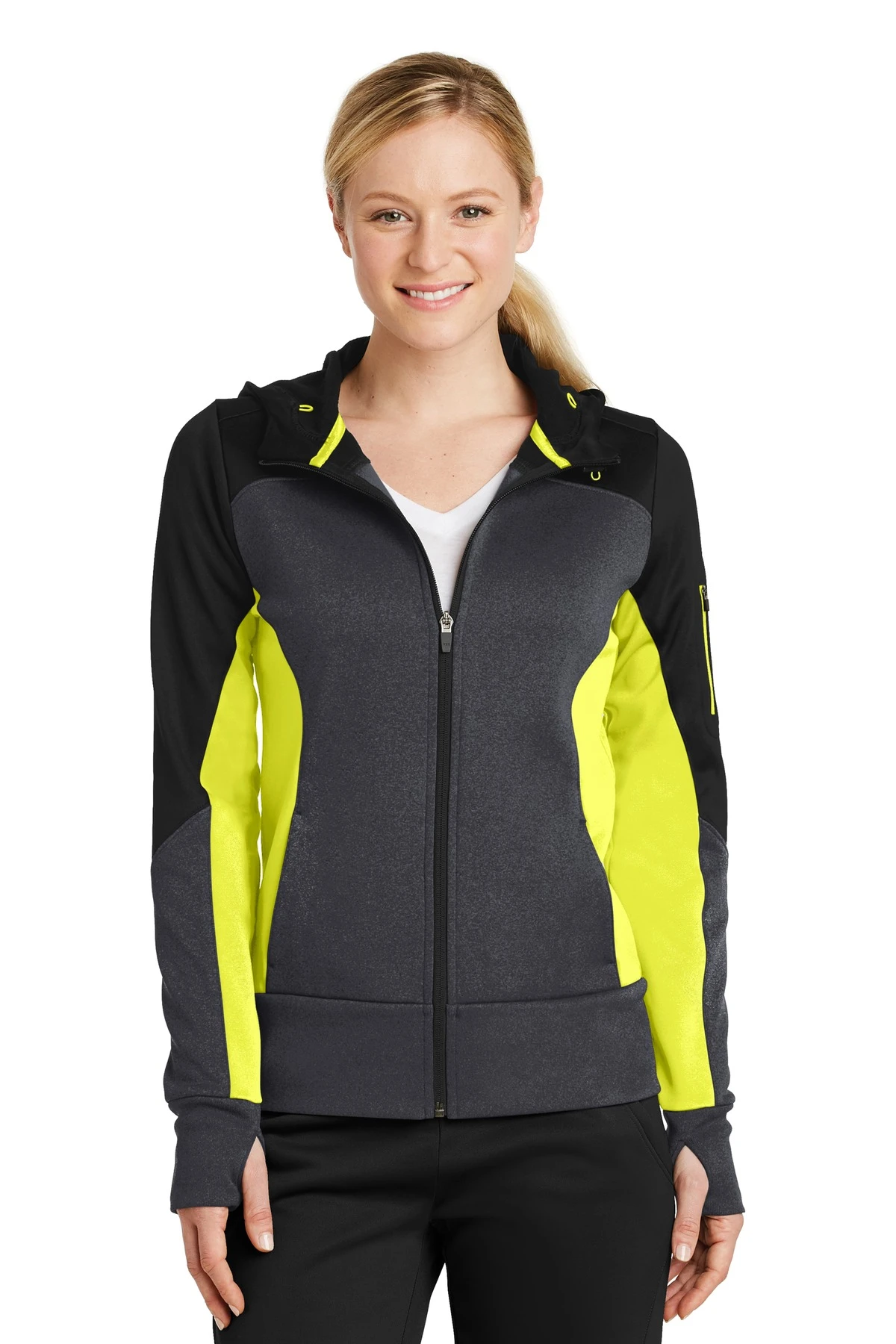 Ladies Tech Fleece Colorblock Full-Zip Hooded Jacket 9 Ladies Tech Fleece Colorblock Full-Zip Hooded Jacket - Image 7