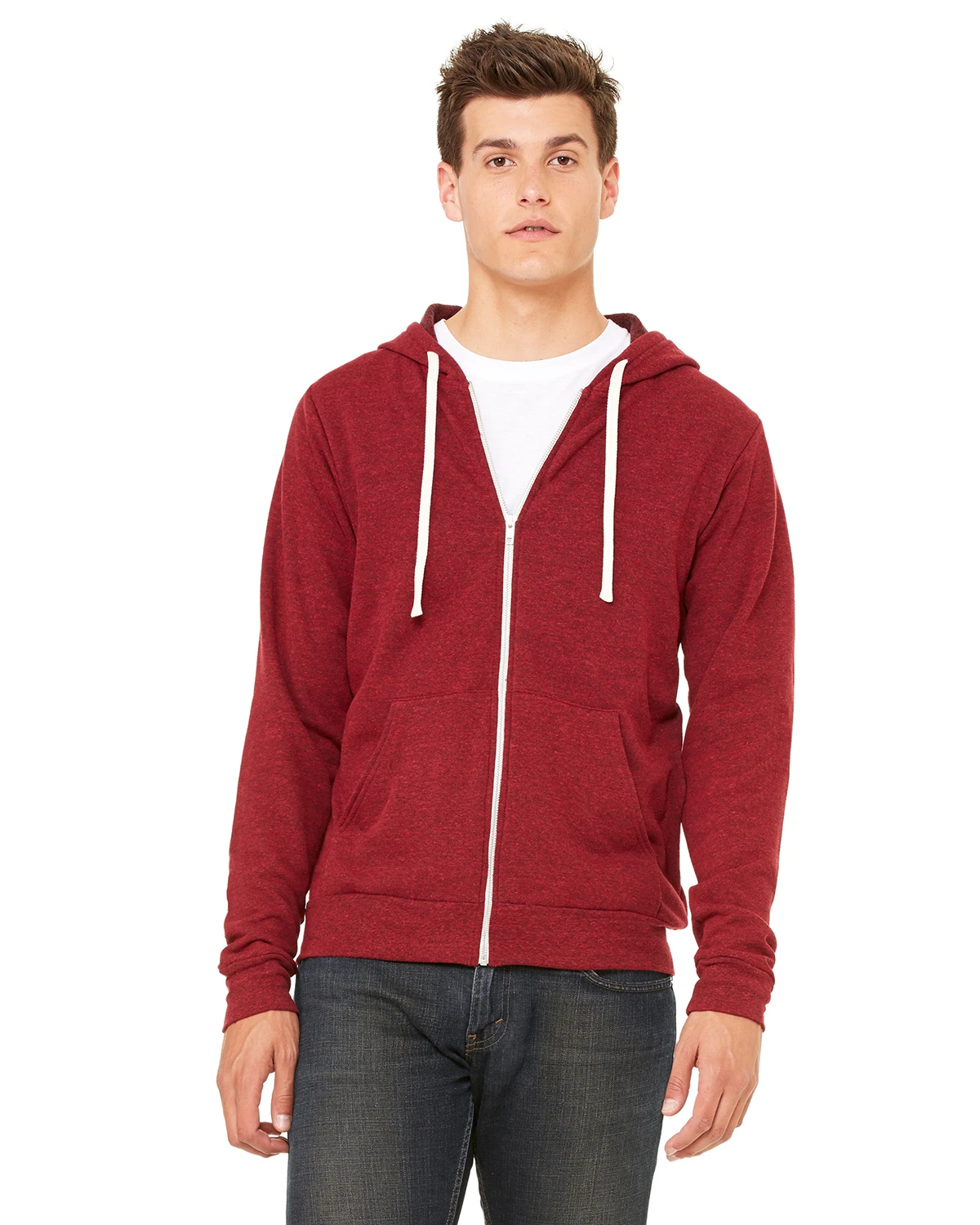 Unisex Triblend Sponge Fleece Full-Zip Hoodie 10 Unisex Triblend Sponge Fleece Full-Zip Hoodie - Image 8