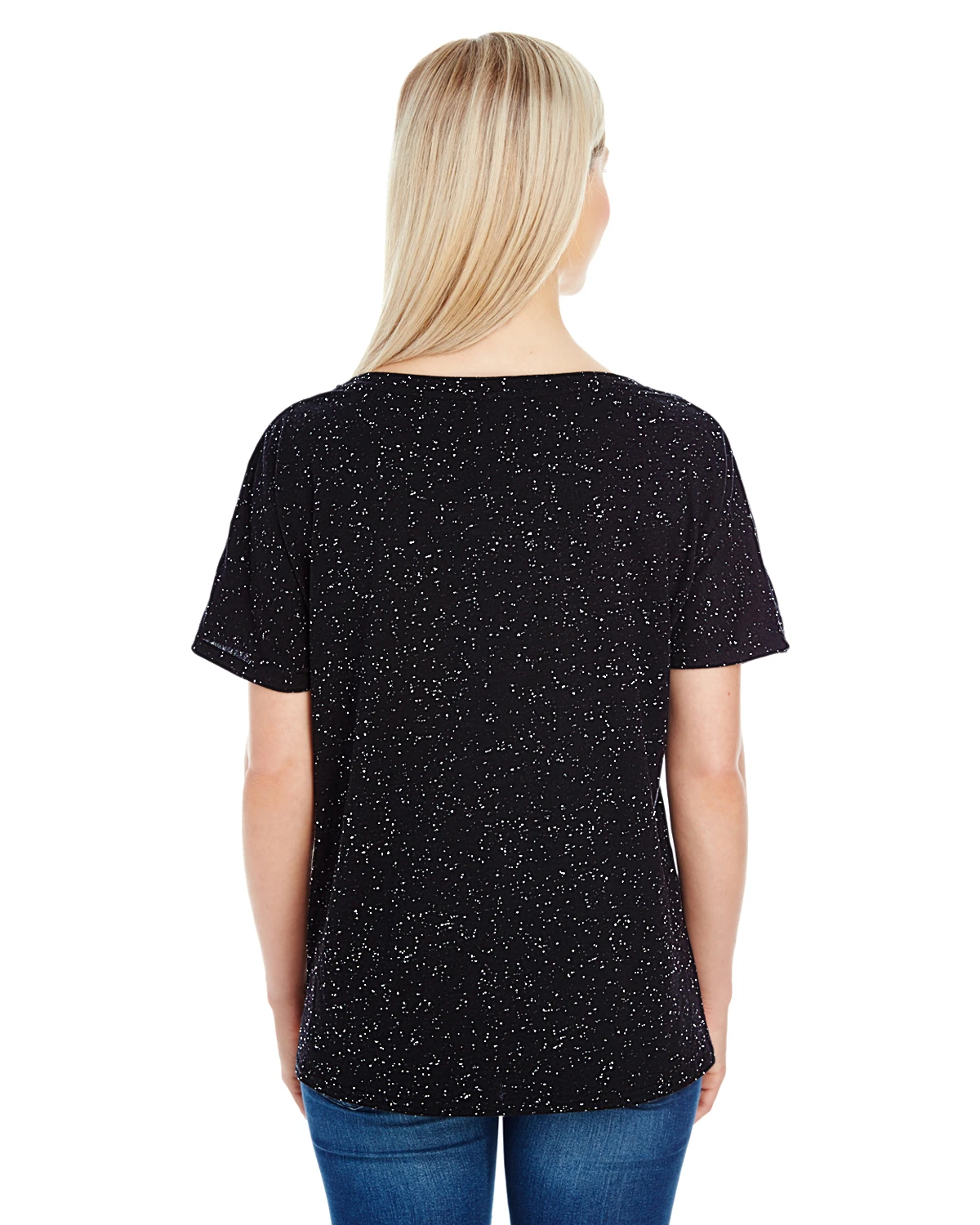 Ladies' Triblend Fleck Short-Sleeve V-Neck T-Shirt 5 Ladies' Triblend Fleck Short-Sleeve V-Neck T-Shirt - Image 3