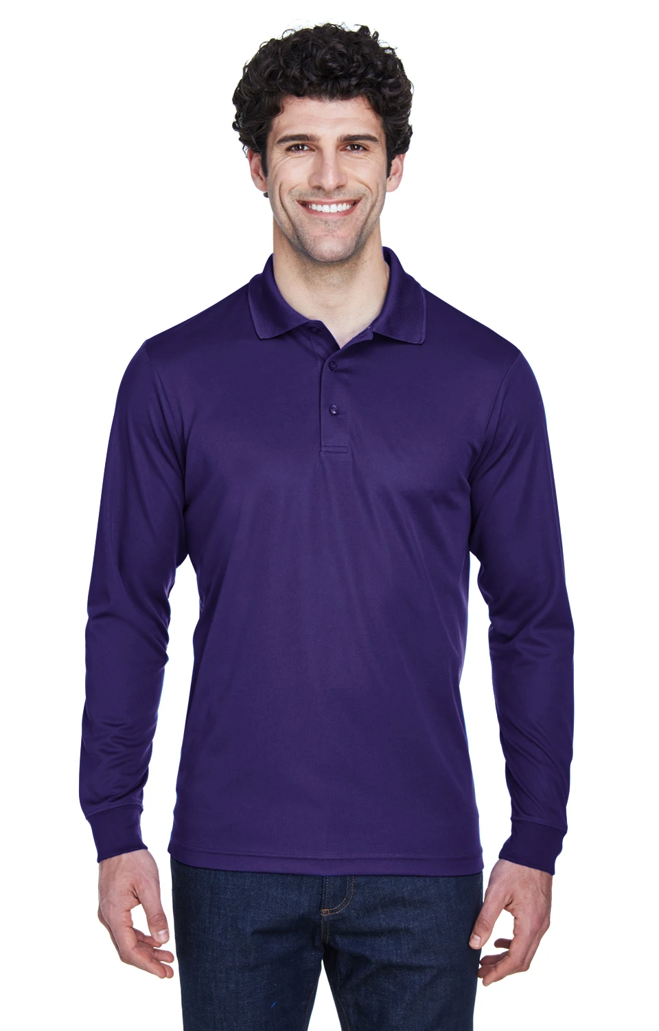 Men's Pinnacle Performance Long-Sleeve Piqué Polo 14 Men's Pinnacle Performance Long-Sleeve Piqué Polo - Image 12
