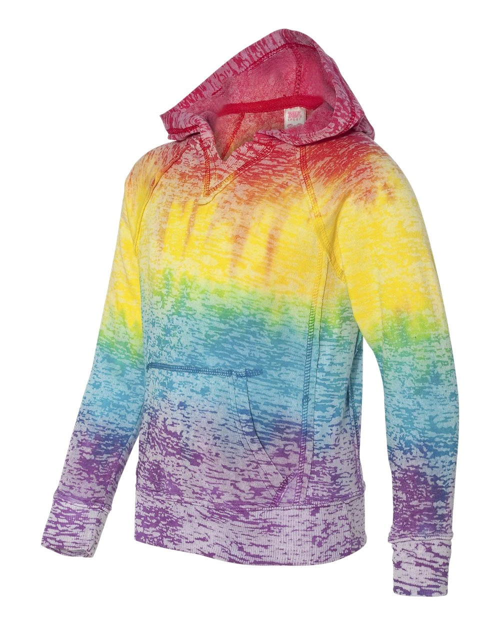 Girls’ Courtney Burnout V-Notch Hooded Sweatshirt 4 Girls’ Courtney Burnout V-Notch Hooded Sweatshirt - Image 2