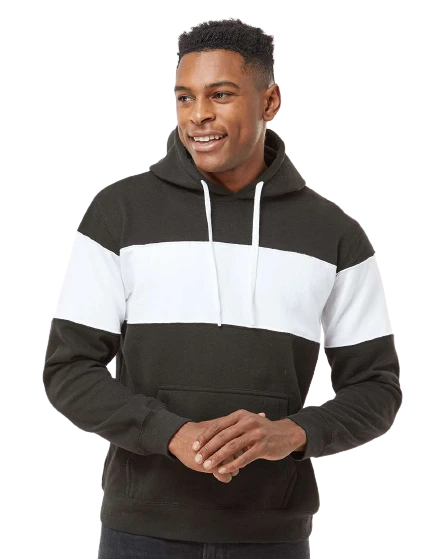 Adult Unisex Varsity Fleece Colorblocked Hooded Sweatshirt 9 Adult Unisex Varsity Fleece Colorblocked Hooded Sweatshirt - Image 7