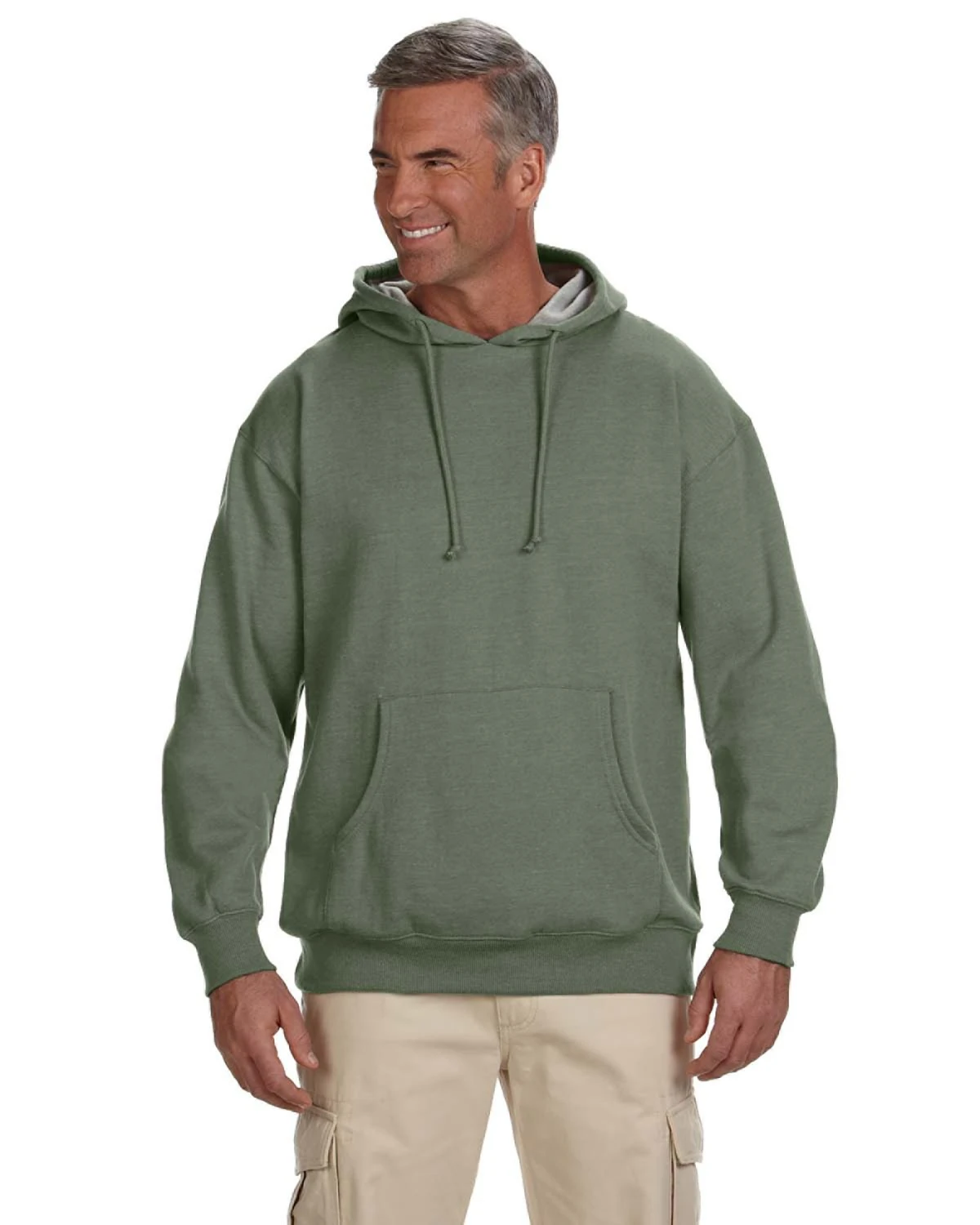 Adult Unisex 7 Oz. Organic/Recycled Heathered Fleece Pullover Hood 7 Adult Unisex 7 Oz. Organic/Recycled Heathered Fleece Pullover Hood - Image 5