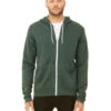 Unisex Poly-Cotton Sponge Fleece Full-Zip Hooded Sweatshirt